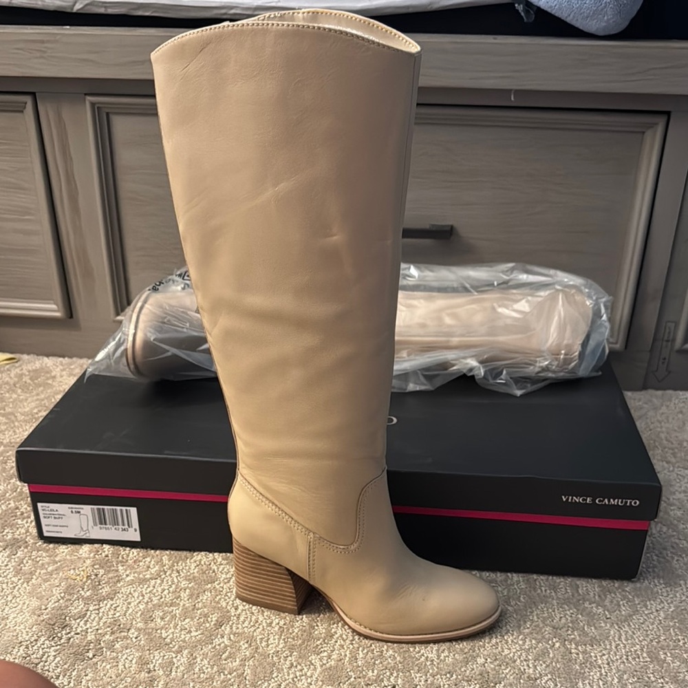 Vince Camuto Women's Tan Knee High Heeled Boots